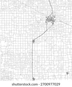 US Texas State Hale County Roads vector 2024 for all roads