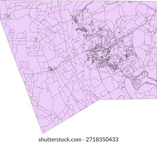 US Texas State Hood County Vetor Census Block 2020 vetor Tabulação (Censo) Bloco