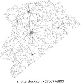 US Texas State Houston County Roads vector 2024 for all roads