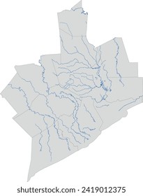US Texas State Houston Galveston Area Council (HGAC) Major Rivers