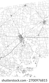 US Texas State Hunt County Roads vector 2024 for all roads