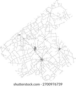 US Texas State Karnes County Roads vector 2024 for all roads