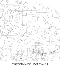 US Texas State Knox County Roads vector 2024 for all roads