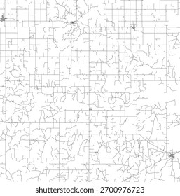 US Texas State Lipscomb County Roads vector 2024 for all roads
