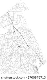 US Texas State Live Oak County Roads vetor 2024 para todas as estradas