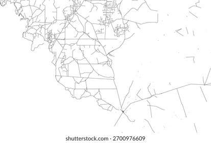 US Texas State Loving County Roads Vektor 2024 für alle Straßen