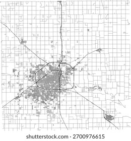 VECTOR de Carreteras del Condado de Lubbock 2024 para todas las carreteras
