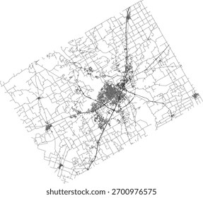 US Texas State McLennan County Roads Vektor 2024 für alle Straßen