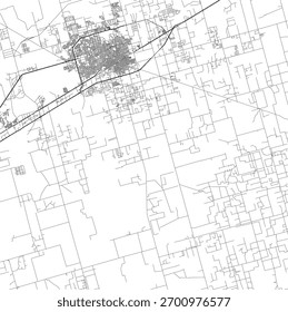 US Texas State Midland County Roads Vektor 2024 für alle Straßen