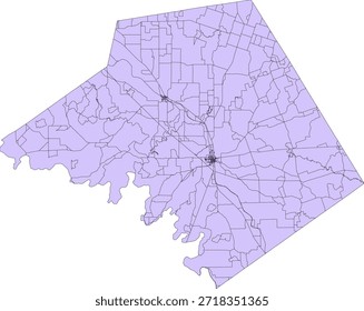 US Texas State Mills County Vetor Census Block 2020 vetor Tabulação (Censo) Bloco