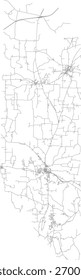 US Texas State Morris County Roads vector 2024 for all roads