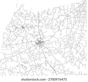 VECTOR de Carreteras del Condado de Panola del Estado de Texas 2024 para todas las carreteras