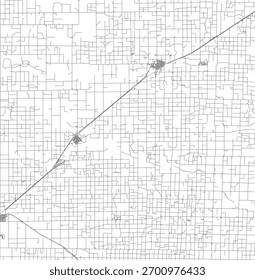 US Texas State Parmer County Roads Vektor 2024 für alle Straßen