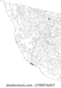US Texas State Presidio County Roads vector 2024 for all roads
