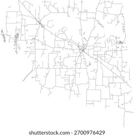 VECTOR de Carreteras del Condado de Texas State Rains 2024 para todas las carreteras