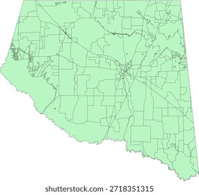 US Texas State Rains County Vector Census Block 2020 vector Tabulation (Census) Block