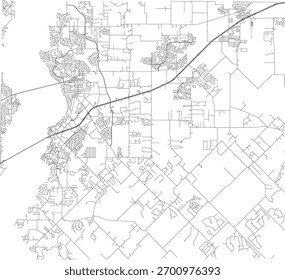 VECTOR de Carreteras del Condado de Rockwall del Estado de Texas 2024 para todas las carreteras