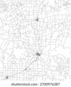 US Texas State Runnels County Roads vector 2024 for all roads