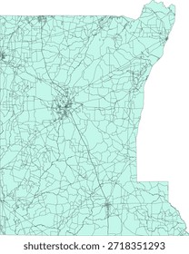US Texas State Rusk County Vector Census Block 2020 vector Tabulation (Census) Block