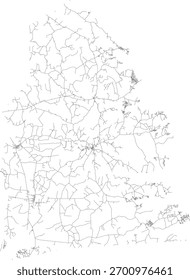 VECTOR de Carreteras del Condado de Sabine de Texas 2024 para todas las carreteras