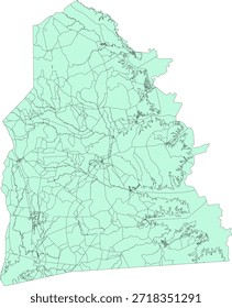 US Texas State Sabine County Vector Census Block 2020 vector Tabulation (Census) Block