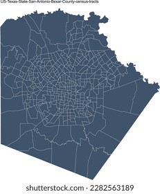 US Texas State San Antonio Bexar County census tracts