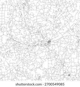 US Texas State Shackelford County Roads vector 2024 for all roads