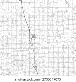 US Texas State Swisher County Roads vector 2024 for all roads