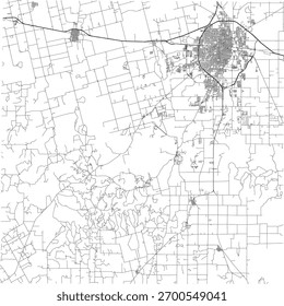 EUA Texas Estado Taylor County Roads vetor 2024 para todas as estradas