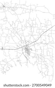 US Texas State Titus County Roads vector 2024 for all roads