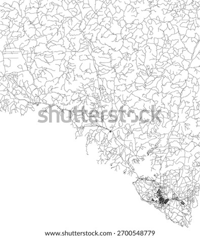 US Texas State Val Verde County Roads vector 2024 for all roads