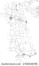 US Texas State Waller County Roads vector 2024 for all roads