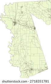 US Texas State Waller County Vector Census Block 2020 vector Tabulation (Census) Block