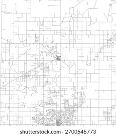 US Texas State Yoakum County Roads vector 2024 for all roads