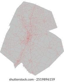 EUA Texas Travis County Greater Austin County mapa com corredores de bicicleta 2035