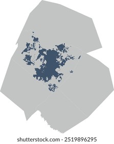 Mapa do Condado de Travis da Grande Austin com os limites da cidade de Austin