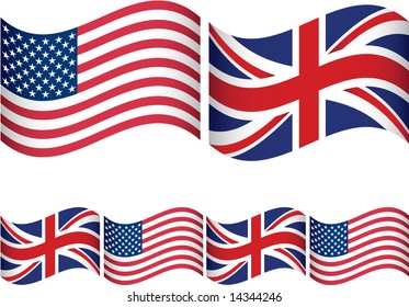 US UK Flags