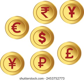 us uk russia japan india china europa currency dollar euro yuan rupee yen rouble pound