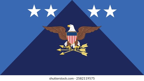 US Under Secretary of Defense Flag Vector Illustration Premium Quality