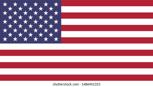 US United States of America Flag Vector - American  Flag Vector