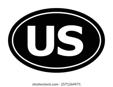 US United States of America Oval Circle Sticker Decal Car Vehicle 🚗