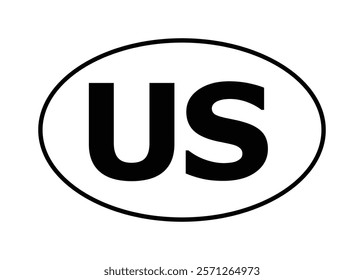 US United States of America Oval Circle Sticker Decal Car Vehicle 🚗