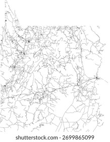 US Utah State Emery County Roads vetor 2024 para todas as estradas
