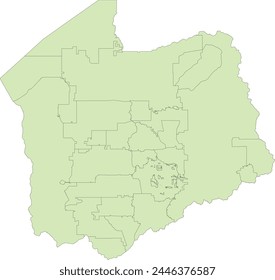 US Utah State Salt Lake County Map with Municipal Boundaries