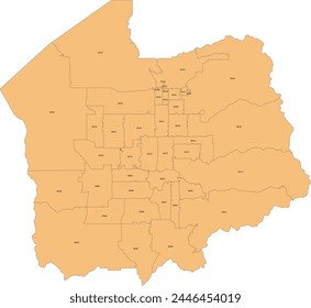 US Utah State Salt Lake County Map with Zip Codes