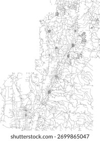 US Utah State Sanpete County Roads vector 2024 for all roads