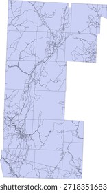 US Vermont State Bennington County Vetor Census Block 2020 vetor Tabulação (Censo) Bloco
