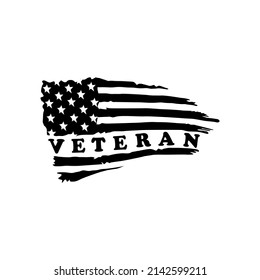 US Veteran Flag Illustration - American Veteran Flag Illustration.