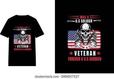 U.S Veteran t-shirt vector design.