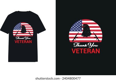 Diseño vectorial de camisetas veteranas de Estados Unidos.